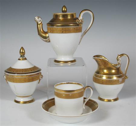 Appraisal: An old Paris porcelain part coffee set By La Courtille