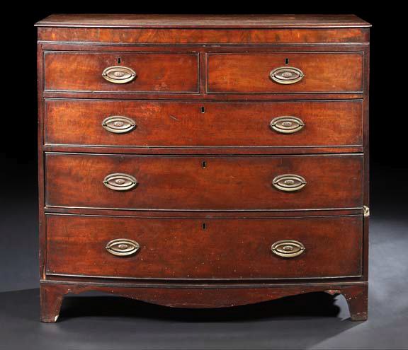 Appraisal: George III Mahogany Bowfront Chest late th century the bowed