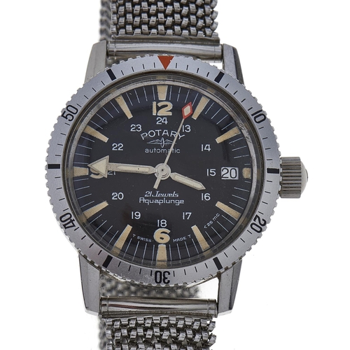 Appraisal: A Rotary stainless steel self winding diver's wristwatch Aquaplunge Ref