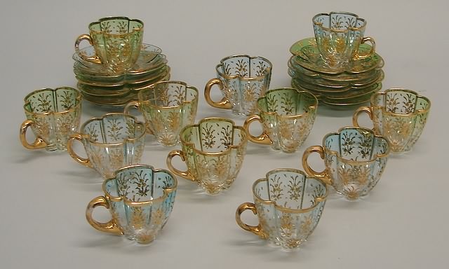 Appraisal: Possibly Eastern European circa including small molded cups and saucers