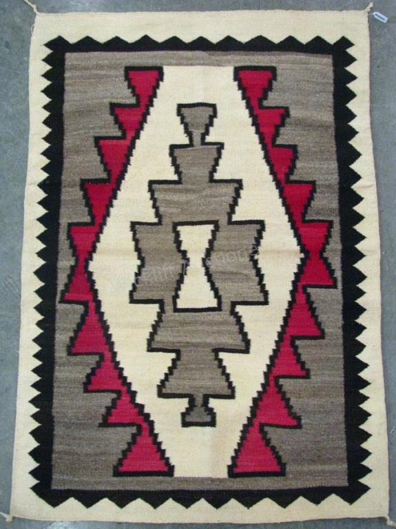 Appraisal: Handmade Navajo Klagetoh Rug Klagetoh pattern tan wield with gray