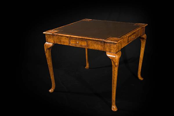 Appraisal: A George III style walnut games table height in width