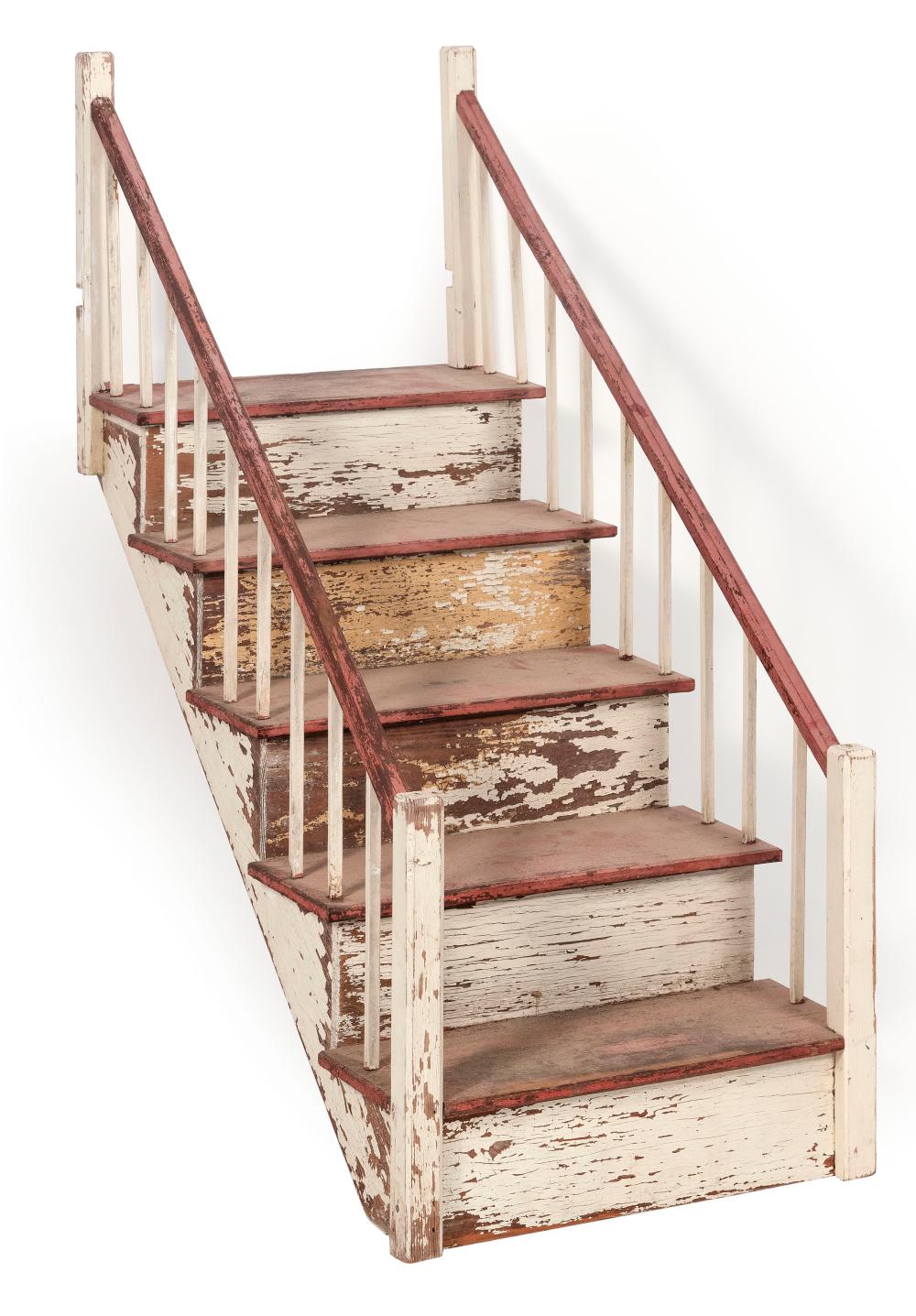 Appraisal: CHILD-SIZE SET OF STAIRS EARLY TO MID- TH CENTURY LENGTH