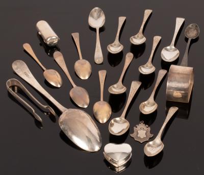 Appraisal: Six Edwardian silver coffee spoons James Lewis Sons Sheffield eight