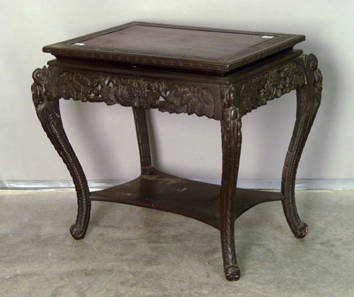 Appraisal: Chinese carved hall table h w