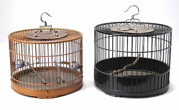 Appraisal: Two Chinese birdcages height of largest in