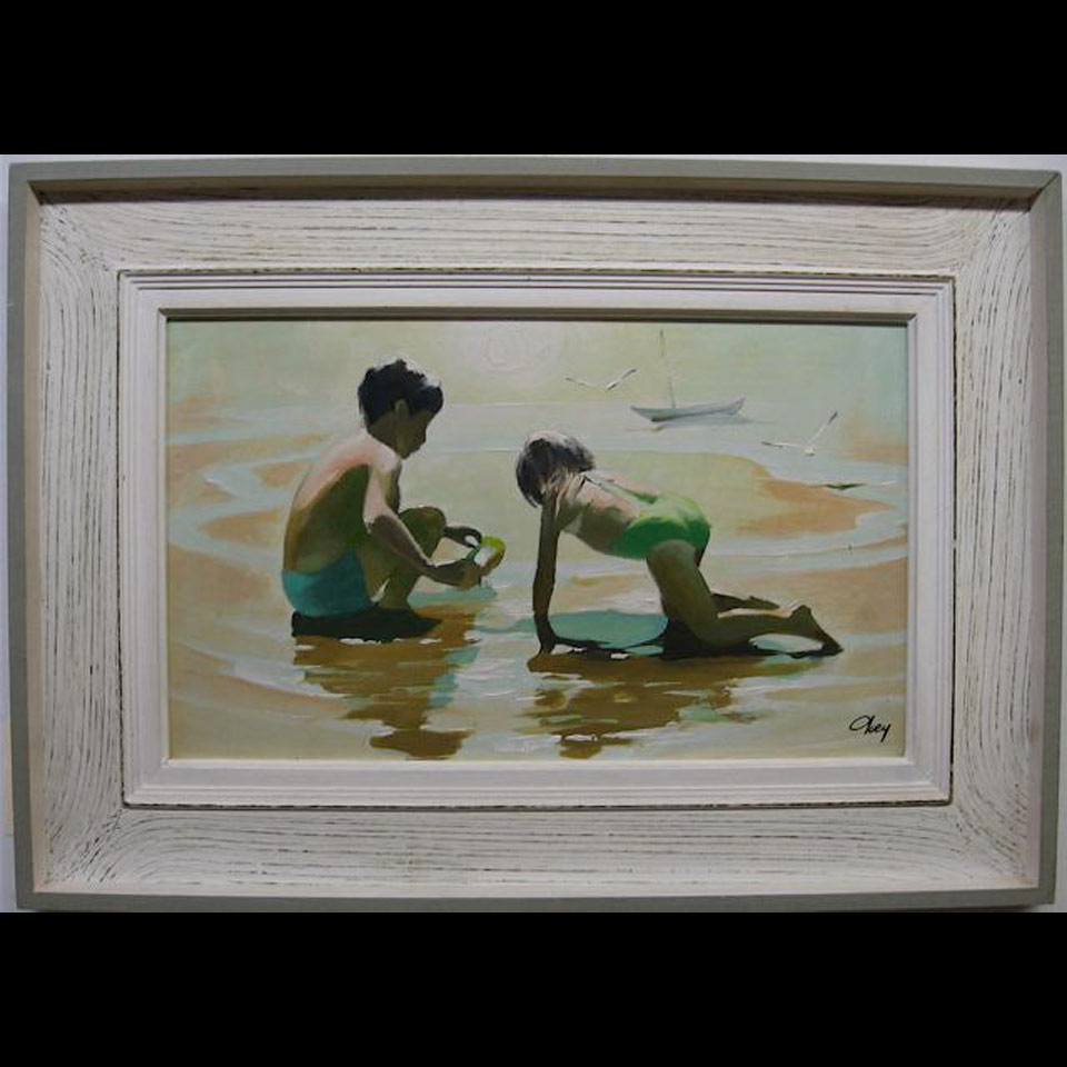 Appraisal: WET SAND RONALD N OKEY - CANADIAN OIL ON MASONITE