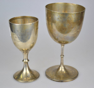 Appraisal: Two silver trophy cups - ' nd Prize Bitch '