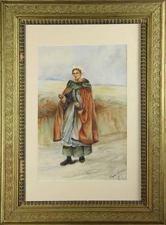 Appraisal: Watercolor European School th century European School th century Portrait