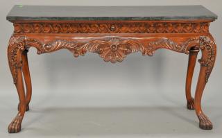 Appraisal: Contemporary hall table with faux marble top ht wd dp