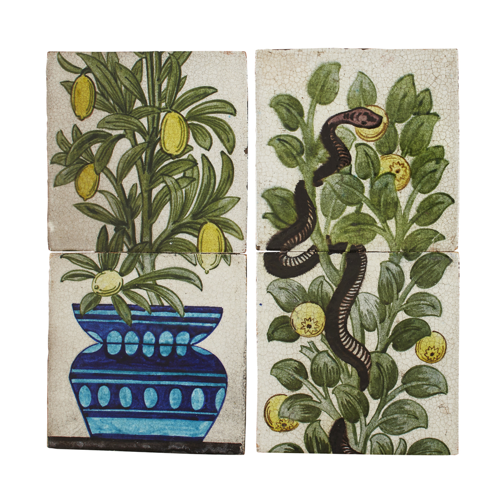 Appraisal: WILLIAM DE MORGAN - TWO PART TILE PANELS S S