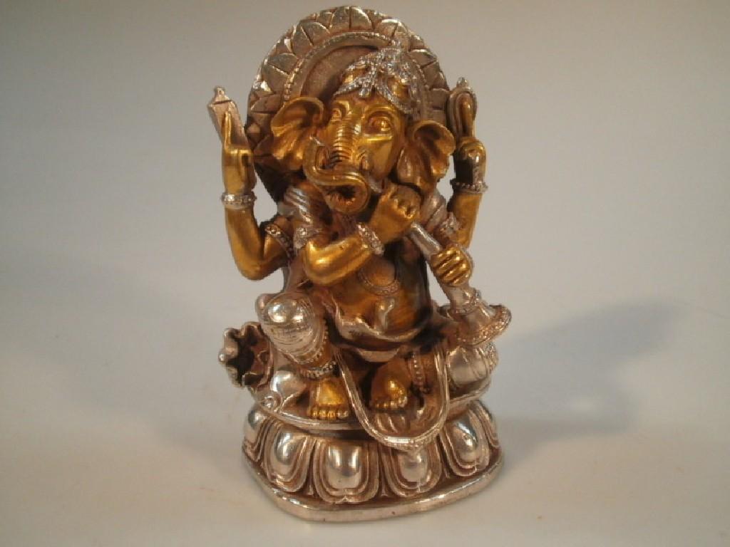 Appraisal: A cast metal figure of Ganesh