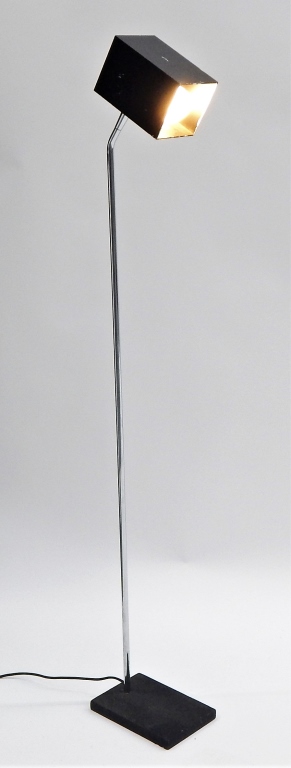 Appraisal: ROBERT SONNEMAN MCM FLOOR LAMP New York ModernRectangular metal shade