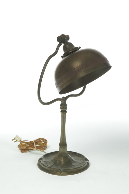 Appraisal: TIFFANY DESK LAMP American st quarter- th century Bronze base