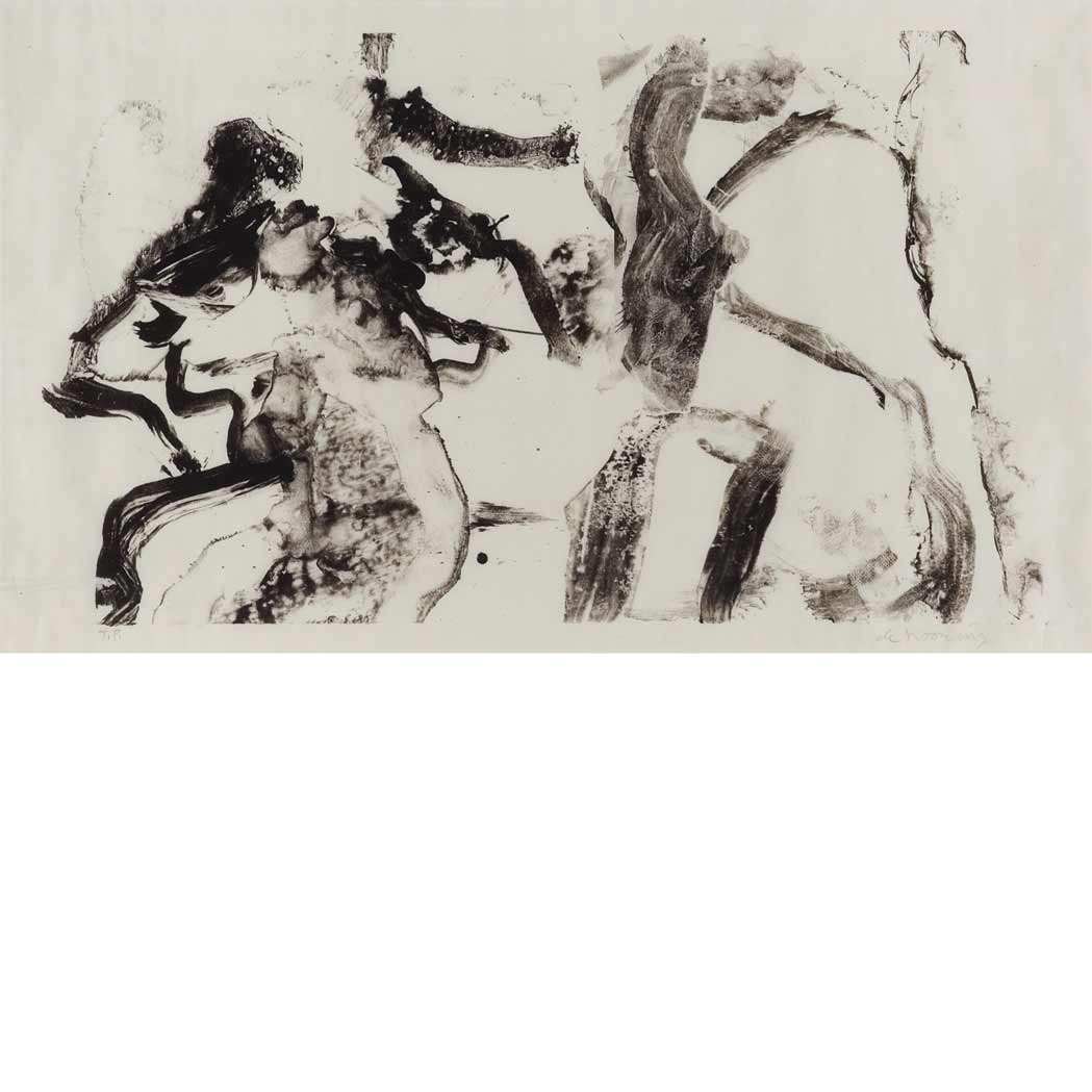 Appraisal: Willem de Kooning FEW TUSCHE STROKES NOT IN G Lithograph