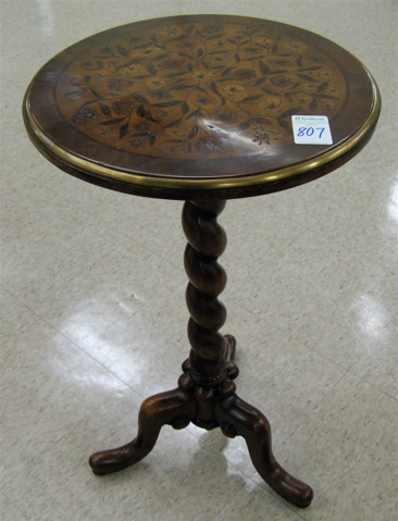 Appraisal: GEORGIAN STYLE INLAID TRIPOD TEA TABLE American th century having