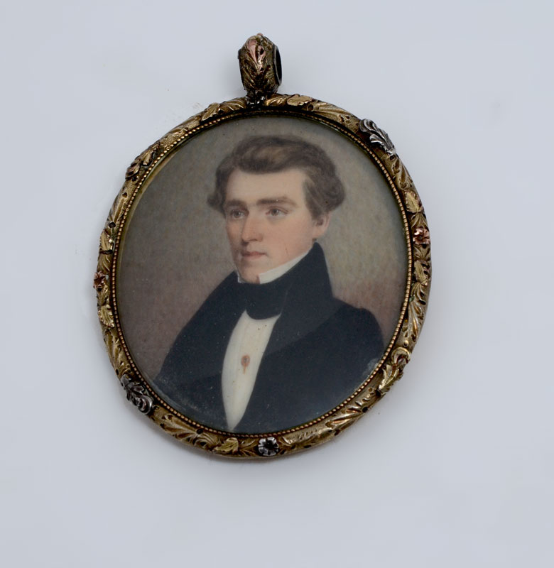 Appraisal: FINE TH C MINIATURE PORTRAIT PAINTING OF A GENTLEMAN ''