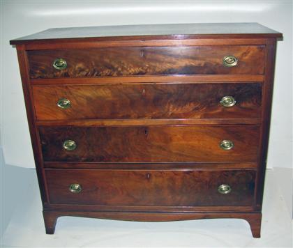 Appraisal: Federal walnut chest of drawers early th century Rectangular top