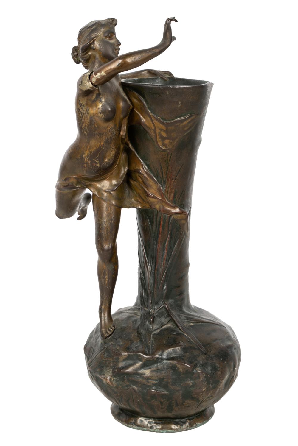 Appraisal: ANTOINE BOFILL - BRONZE FIGURAL VASEsigned Bofill Made in France