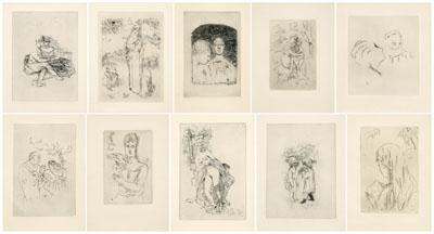 Appraisal: Ten Pierre Bonnard etchings French - from the series La