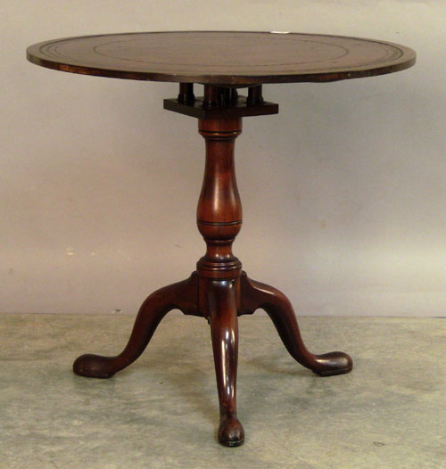 Appraisal: Queen Anne style mahogany tea table h w