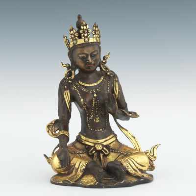 Appraisal: Bronze Tara Figure of Meditating Buddha Early th Century The