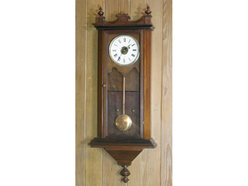 Appraisal: Regulator Wall Clock th c rosewood and walnut case with