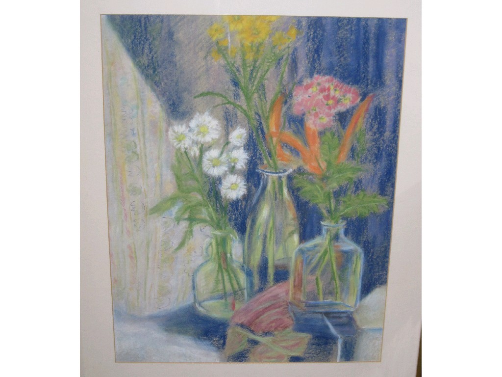 Appraisal: MAY F SMITH Pastel 'Flower and Glass Study' signed and