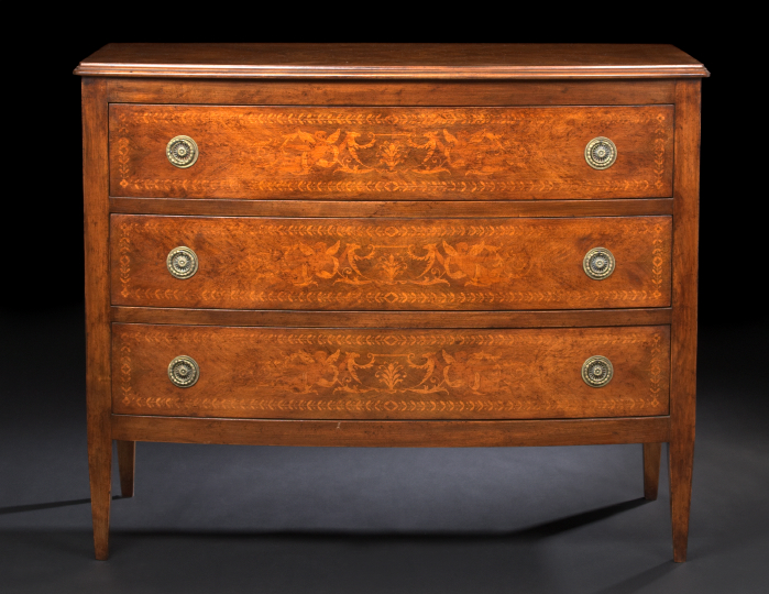 Appraisal: Italian Inlaid Mahogany Commode in the Louis XVI taste the