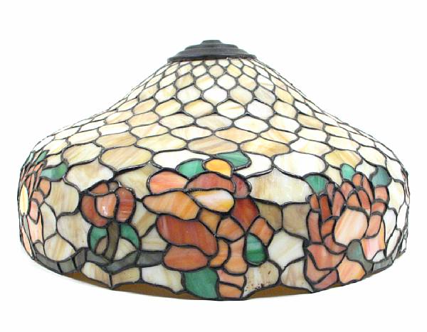 Appraisal: An American leaded glass shade diameter in