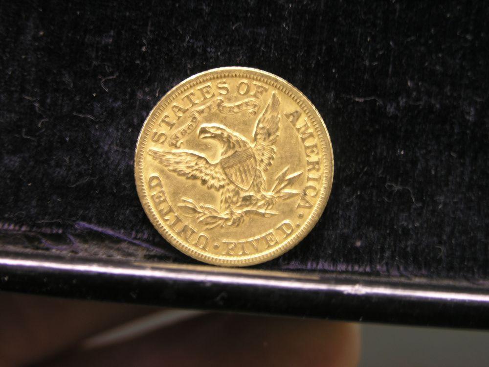 Appraisal: A gold United States five dollar coin -