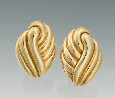 Appraisal: A Pair of k Gold Ear Clips k yellow gold