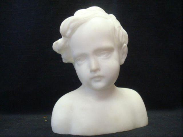 Appraisal: Marble Bust of Boy From a Hartsdale estate Dimensions high