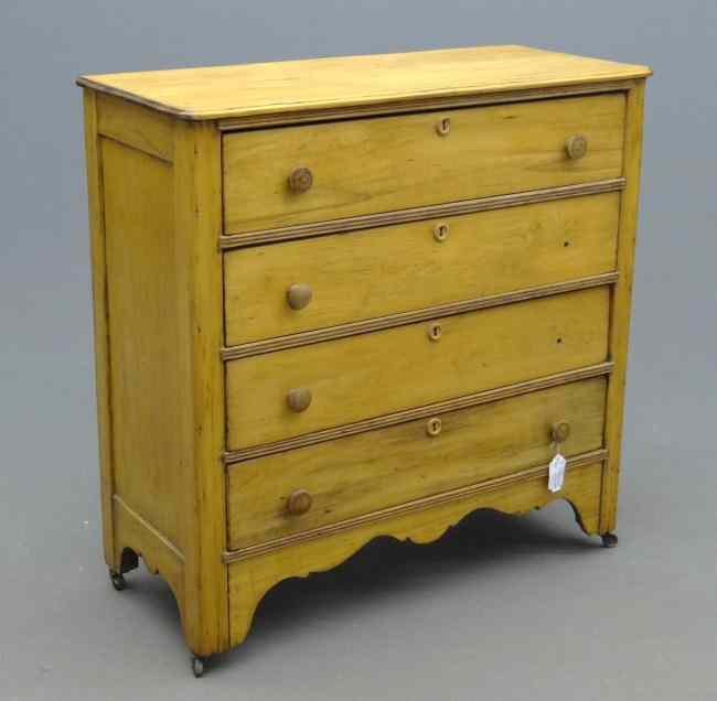 Appraisal: th c four drawer chest '' W '' D ''