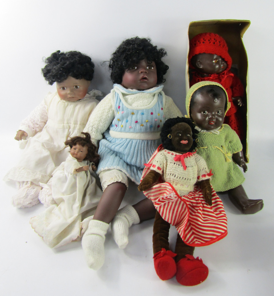 Appraisal: A black rosebud doll boxed Jayco doll and four further