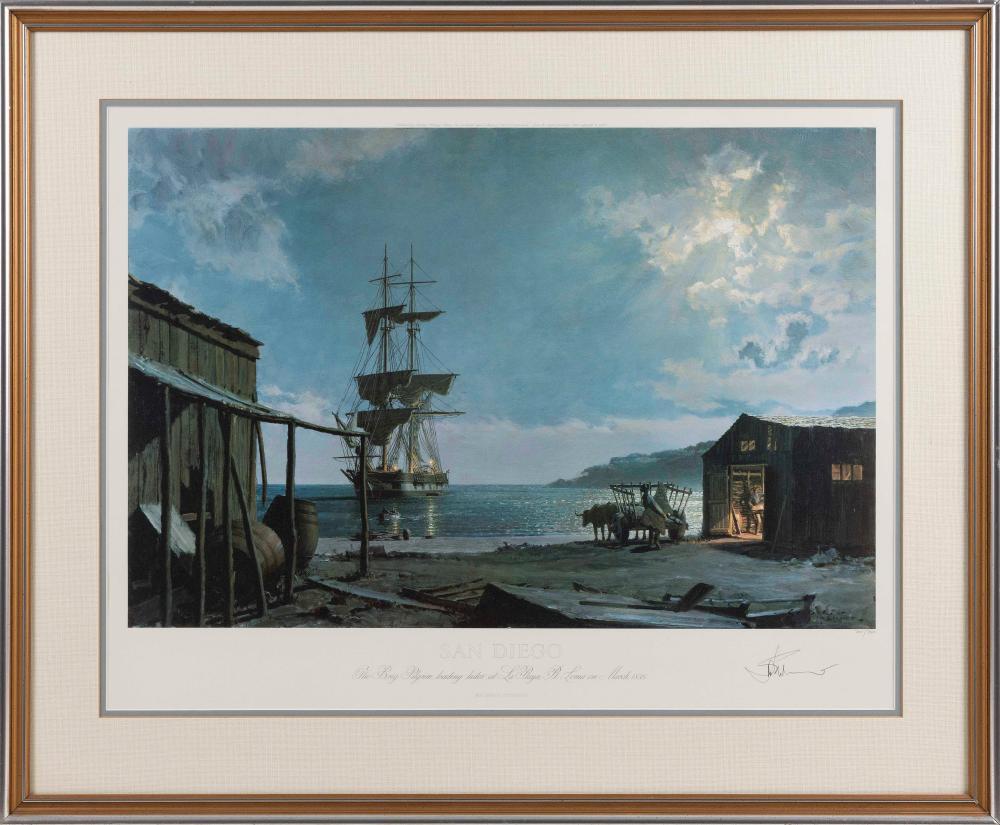 Appraisal: JOHN STOBART MASSACHUSETTS FLORIDA B SAN DIEGO PRINT X FRAMED