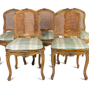 Appraisal: An Assembled Set of Ten French Provincial Painted Dining Chairs