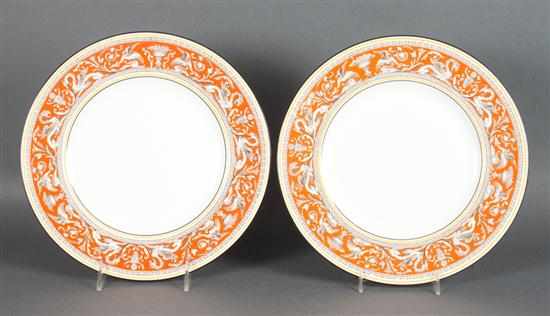 Appraisal: Set of Wedgwood china dinner plates in the ''Orange Florentine''