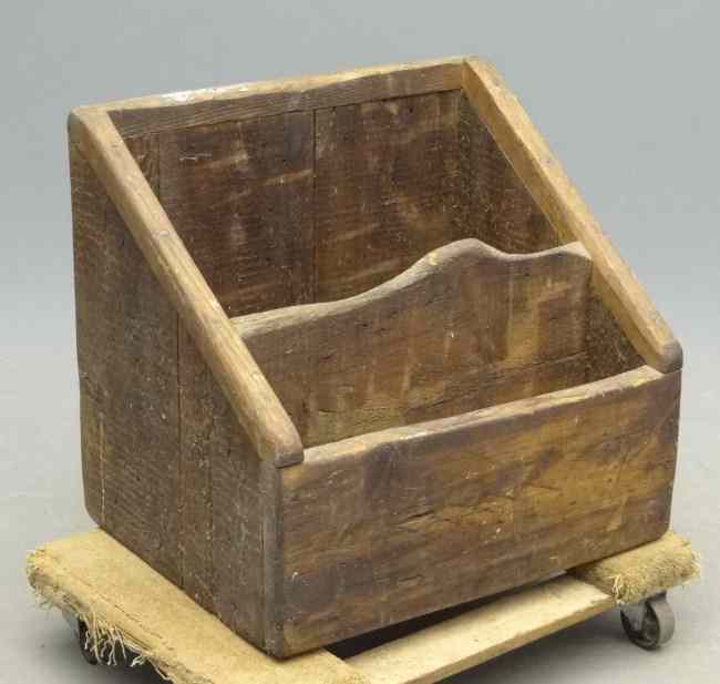 Appraisal: Primitive wood box '' W '' W '' D ''