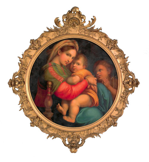 Appraisal: Continental late th c oil on canvas of Madonna and