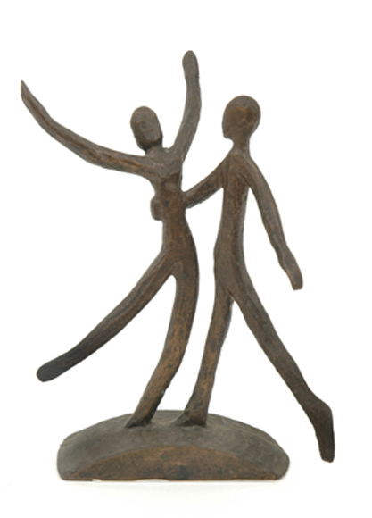 Appraisal: Hans Knorr born Embracing Couple bronze cm height