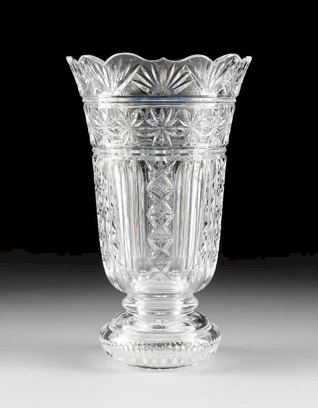 Appraisal: A WATERFORD CUT CLEAR CRYSTAL NEIMAN MARCUS TH ANNIVERSARY VASE