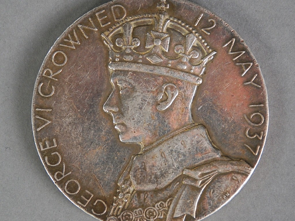 Appraisal: GEORGE VI AND ELIZABETH LARGE SILVER COMMEMORATIVE MEDALLION CORONATION th