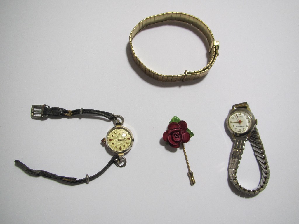 Appraisal: A lot of costume jewellery to include two ladies wrist