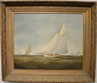 Appraisal: J Wilder Sailing Vessel Seascape th century oil on canvas