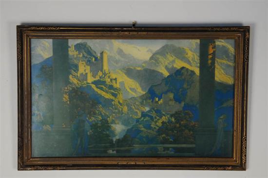 Appraisal: Maxfield Parrish Print Romance in period frame x