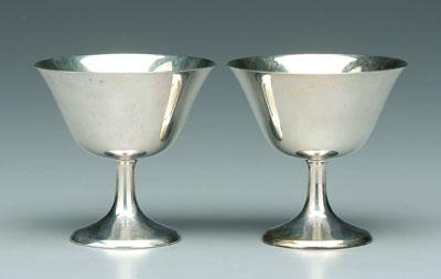 Appraisal: Twelve sterling sherbets by Manchester Silver Co shortened goblet form