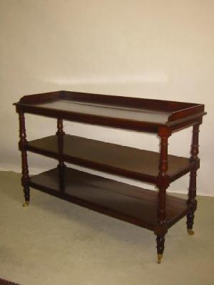 Appraisal: A VICTORIAN MAHOGANY BUFFET of three tier oblong form with