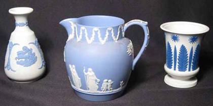 Appraisal: Three piece Wedgwood jasperware items H of pitcher in PROVENANCE