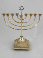 Appraisal: A silver plated musical menorah cm spread x cm high